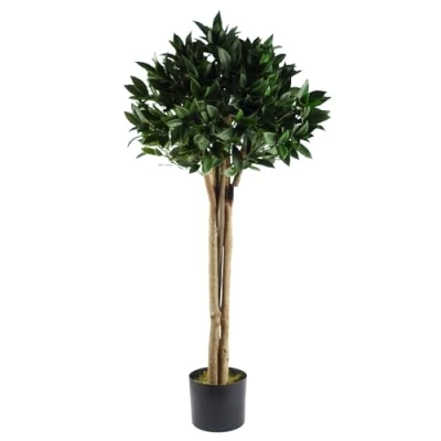 Image of Leaf Protected Artificial Topiary Tree, 120cm Bay Laurel UV