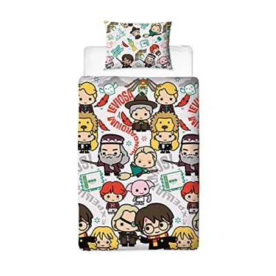Image of Harry Potter Duvet Cover Scene Design Reversible 2 Sided Bedding Cover, Official Merchandise Pillow Case (Single)