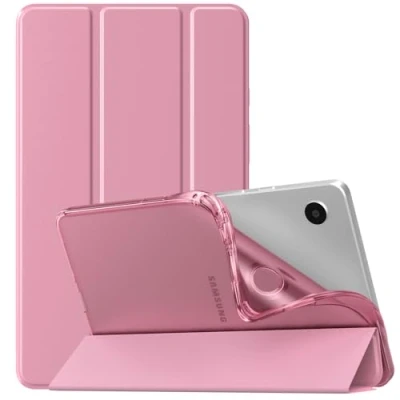 Image of TiMOVO Case for Samsung Galaxy Tab A9 8.7 Inch 2023, Slim Soft TPU Translucent Frosted Back Protective Cover All New 8.7&quot; Tablet SM X110/X115/X117, Fondant Pink