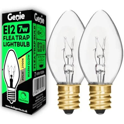 Image of Flea Trap Light Bulbs (Pack of 2) E12 7W 230V for Sticky Dome Killer (7, Watts)