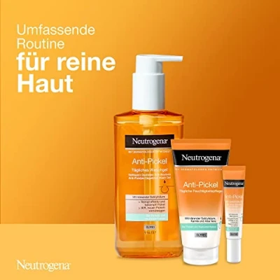 Image of Neutrogena anti pimple set with daily washing gel (200 ml), moisturizing care , oil free (50 ml) &amp; SOS So for help (15 the impurities facial women