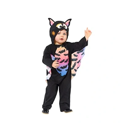 Image of Amscan 9914760 Child Cute Little Bat Fancy Dress Halloween Costume Infants Toddler Kids Vampire (3 4 Years)