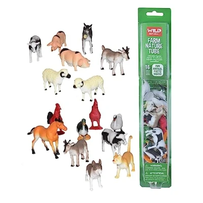 Image of Wild Republic Europe ApS 28cm Tube Farm Animals, Green