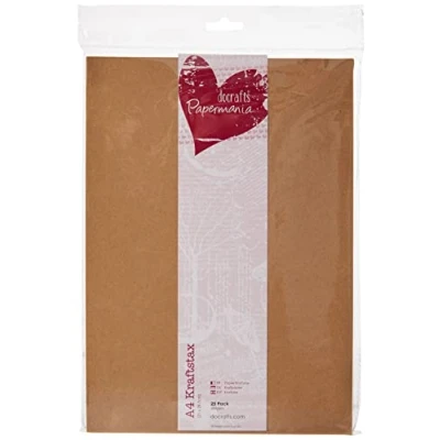Image of Docrafts A4 Kraftstax (Pack of 25), Brown