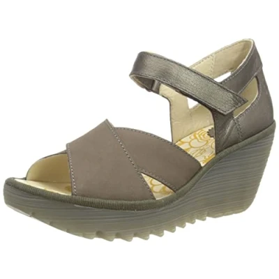 Image of Yent365Fly Leather Women&#039;s Peep Toe Ankle Strap Sandals