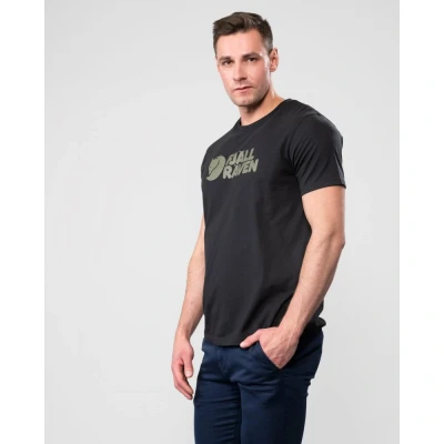 Image of Fjallraven Men&#039;s Fjällräven Logo T Shirt, Black, XXL UK