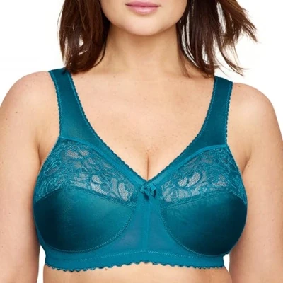 Image of Glamorise Full Figure Plus Size MagicLift Original Support Bra Wirefree #1000 Dark Teal