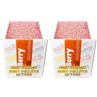 Image of BEAKS WILD bird food BERRY suet feed pellets 25kg Box free pp