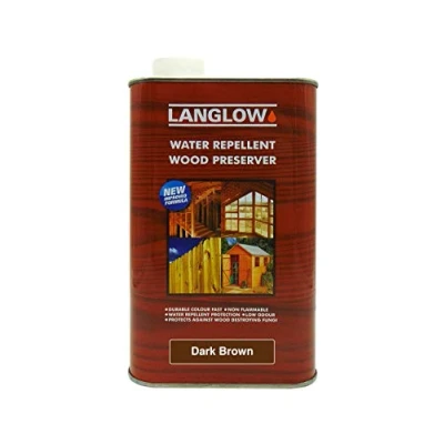 Image of Palace Langlow Wood Preserver Dark Brown 1 lt (1121500), Litre