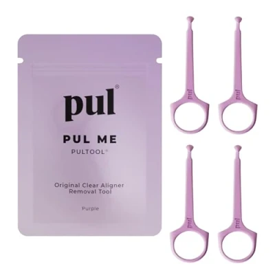 Image of PUL Aligner Removal Tool Purple Safe &amp; Hygienic Hook for Invisalign Retainers Gentle BPA Free Design Daily Use