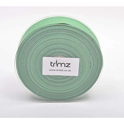 Image of Trimz Cotton Heavy Duty Webbing, Moss, 10m x 40mm