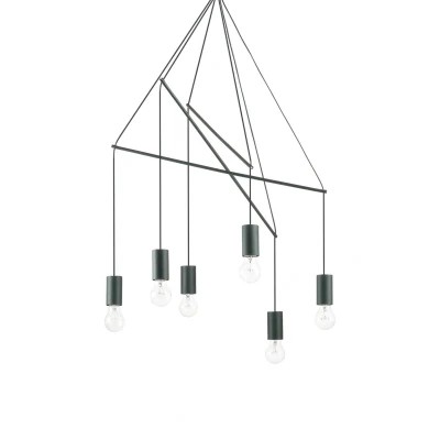 Image of Pop 6 Light Cluster Ceiling Pendant Black