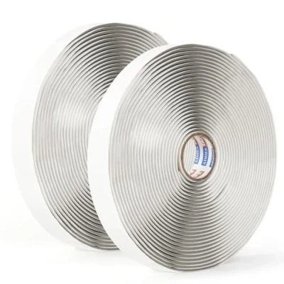 Image of ADHES Butyl Sealant Tape 19mm x 9m 3mm, 2 Rolls Gray Rubber for RVs, Vehicles, Marine and Home Repair Ideal Headlights, Windows, Doors, Windshields