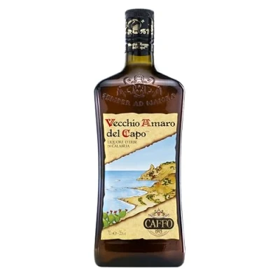 Image of Caffo Vecchio Amaro Del Capo Liqueur 70cl, 35% ABV Iconic Italian Herbal Bitter Sweet Digestif