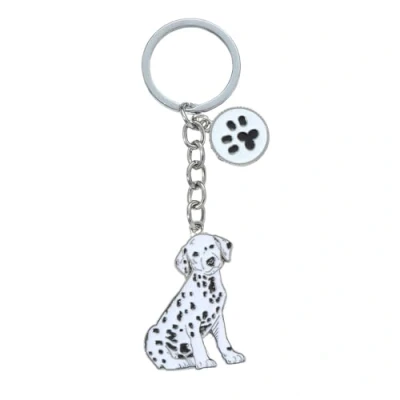 Image of BT Bear Dog Key ring Keychain,DO ID Tag Cute Metal Keychain Keyring Keyfob Bag Charm（Dalmatian）