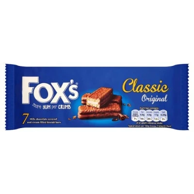 Image of Fox&#039;S Classic Original Biscuit Bar, 7 Bars