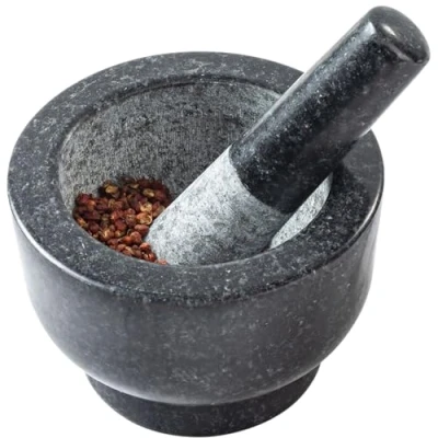 Image of Mortar and Pestle Set &amp; Grinder Perfect for Crushing Herbs, Garlic, Walnut Spices (Granite)
