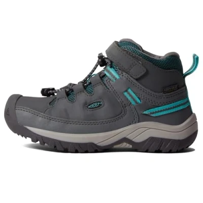 Image of KEEN Targhee Mid Waterproof Hiking Boot, Blue Nights Red Carpet, 11 UK Child