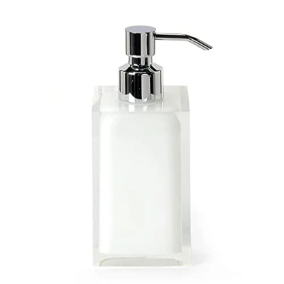 Image of Gedy Bathroom Soap Dispenser, Resin, White, 16.2 x 7 cm