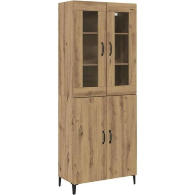 Image of vidaXL Highboard 2 pcs Artisan oak 69.5 x 34 180 cm Engineered wood