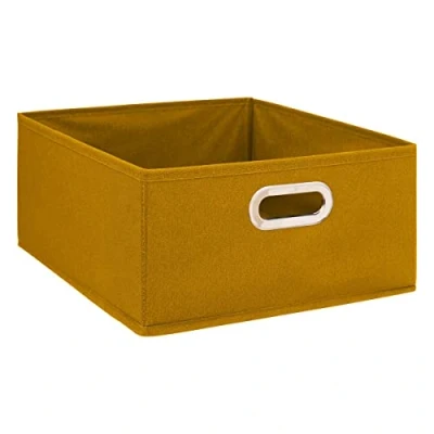 Image of Five Storage Box Mustard Yellow 31 x 15 cm