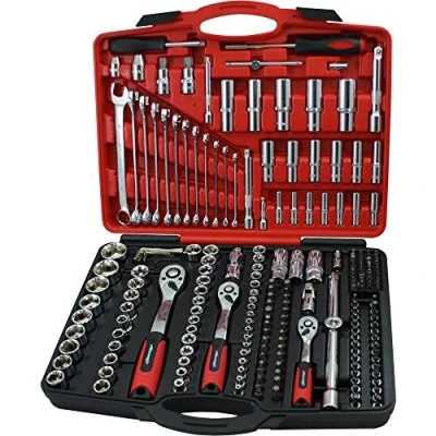 Image of neilsen CT3748 1/4/3/8/1/2 Inch Drive Socket Set Silver (219 Piece)