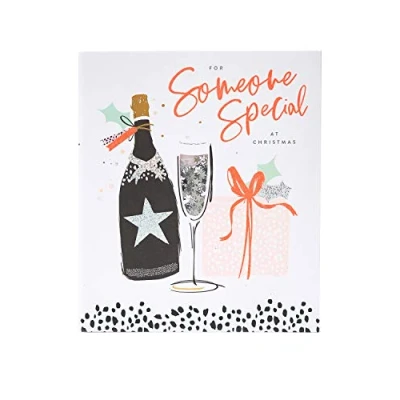 Image of Someone Special Christmas Card for Her Bold Neon and Sequin Design
