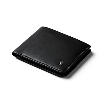 Image of Bellroy Hide &amp; Seek Wallet (Slim Leather Wallet, RFID Protected, Holds 5 12 Cards, Coin Pouch, Flat Note Section, Hidden Pocket) Black
