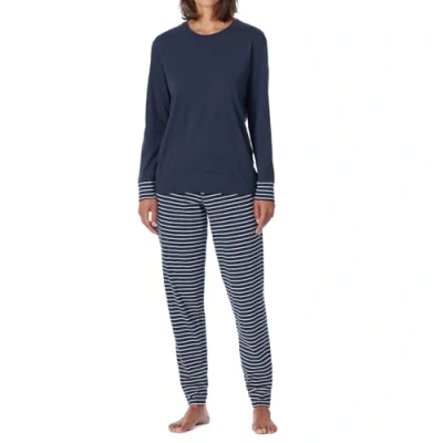 Image of Schiesser Women&#039;s Uncover Nightwear Pajama Set, Dunkelblau gem_181753, 36