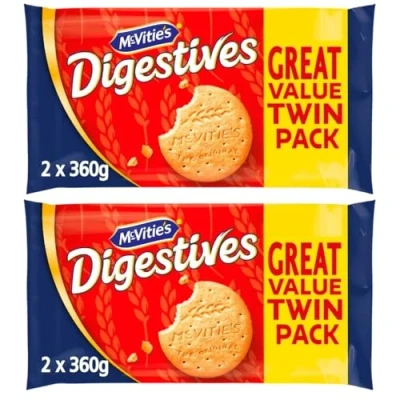 Image of Mcvities Digestives The Original Cracker Biscuit Twin Pack of 360g (Pack 2)