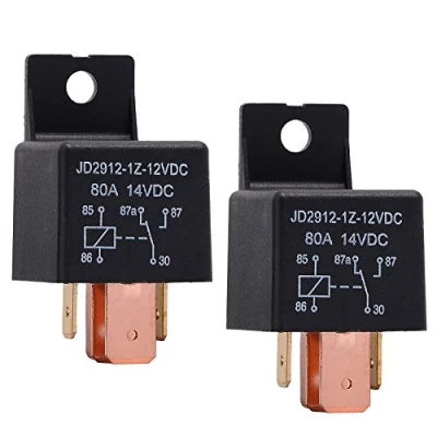 Image of Ehdis 2 Pack Car Relay 12V 80 AMP 5 Pin, JD2912 1Z 12VDC 80A 14VDC SPDT Truck Boat Van Vehicle Automotive Switch