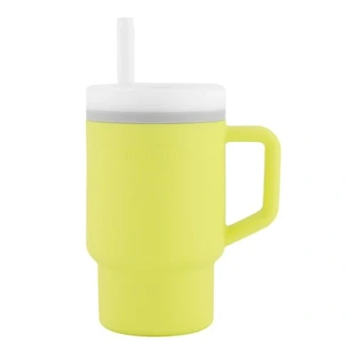 Image of Infantino My 1st Tumbler Süßer Minibecher mit Auslaufsicherem Strohhalm und Kleinkindfreundlichem Griff, Fördert das Trinken, Leicht zu Reinigen, 255 ml, Citrus