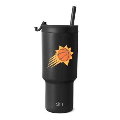 Image of Simple Modern Officially Licensed NBA Suns 30 oz Tumbler with Flip Lid and Straws Insulated Cup Stainless Steel Gifts for Men Women Trek Collection Phoenix