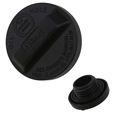 Image of OTOTEC Engine Oil Filler Cap Tank Cover Compatible with Civic Fit CR V Element Pilot Ridgeline Accord Odyssey Acura MDX RL TL RSX 15610 RAA A01 Black ABS