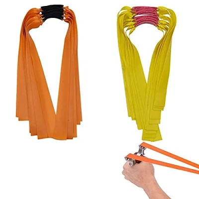 Image of Qixuer 20 Pcs Slingshot Rubber Bands,Powerful Elastic Flat Band Hunting Catapults Bands Replacement Flexible Latex Catapult for