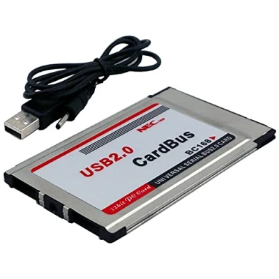 Image of Tooteeru PCMCIA to USB 2.0 CardBus Dual 2 Port 480M Card Adapter for Laptop PC Computer