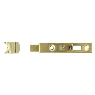 Image of Amig Pack of 2 Overlap Pins for Doors Mod.368 Security Latch Upright Closing Steel with Brass Finish Measurements: 60 x 15 mm