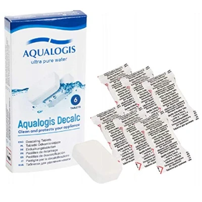 Image of Aqualogis Decalc Compatible with Jura Krups F054 Bosch 311530 Delonghi EcoDecalk Descaling 6 Tablets