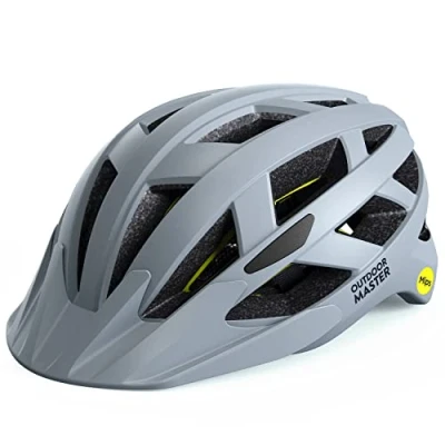 Image of OutdoorMaster Gem Recreational MIPS Cycling Helmet Two Removable Liners &amp; Ventilation in Multi Environment Bike Mountain, Motorway for Youth Adult (Aqua Blue, Medium)