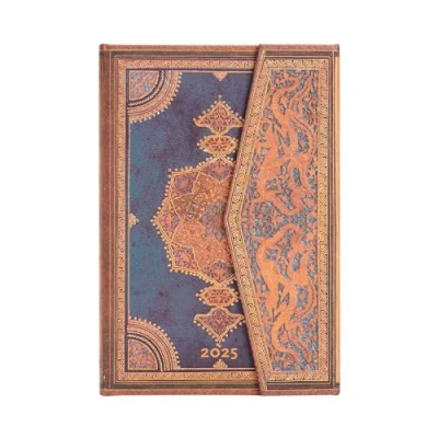 Image of Paperblanks Safavid Indigo Mini Horizontal 12 Month Calendar 2025 with Flap Envelope