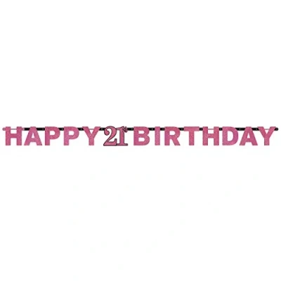 Image of (PKT) Adult Pink Celebration 21st Birthday Letter Banner