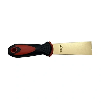 Image of Wall Scraper Putty Knife Copper Knife, Flexible Blade for Drywall, Putty, Decals, Wallpaper, Baking, Spackling, Patching and Painting,100mm (Size : 30mm)