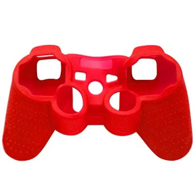 Image of OSTENT Protective Silicone Gel Soft Skin Case Cover Pouch for Sony PlayStation PS2 PS3 Controller Color Red