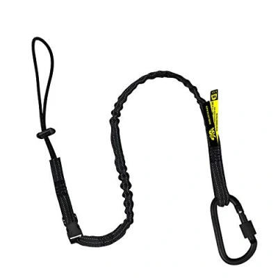Image of BearTOOLS Interchangeable Quick Switch Tool Safety Lanyard 3 in 1 Fall Protection Aluminium Screw Lock Twin Locking Attachments Ultra Sturdy (Black 1PK)