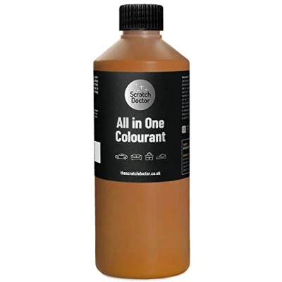 Image of Scratch Doctor All in One Leather Colourant Self Seal Dye Repair Paint for Furniture, Sofas, Car Seats (Tan, 500ml)