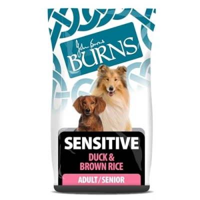 Image of Burns Pet Nutrition Hypoallergenic Complete Dry Dog Food Adult and Senior Sensitive with Duck Brown Rice 2 kg
