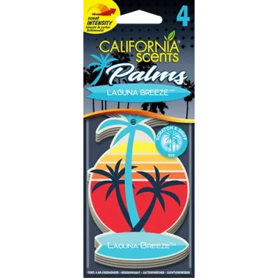 Image of California Car Scents E302691200 Palms Air Freshener Laguna Breeze Pack of 4