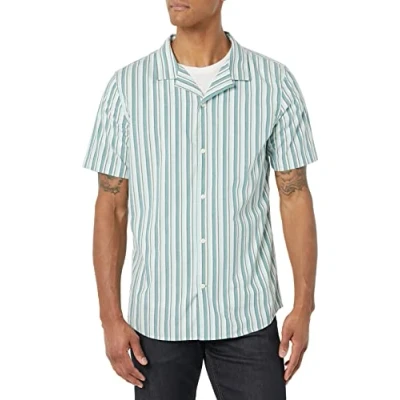Image of Amazon Essentials Men&#039;s Slim fit Vacation Shirt, Multicolour Stripes, XL
