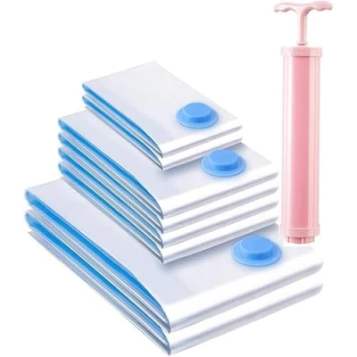 Image of Extra Large Vacuum Storage Bags,Duvets Bag,Shrink bags for Storage,Clothes Organiser,Compression Bags,Hand Pump