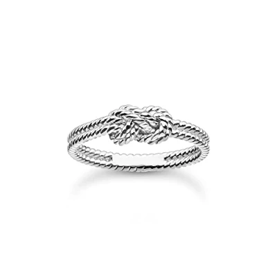 Image of THOMAS SABO ring rope with knots 925 sterling silver TR2399 001 21 54